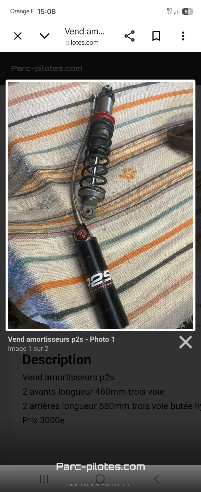 Vend amortisseurs p2s – photo 2