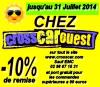 Encore 20 jours de promo -10% chez crosscar ouest 